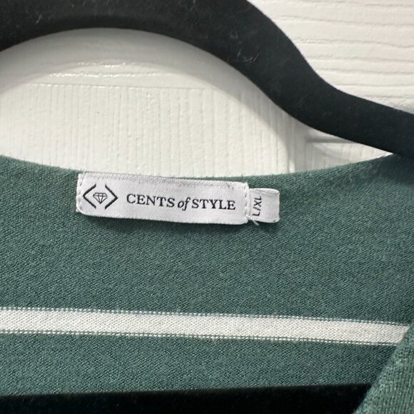 Green Cents of Style Emmy Striped Pullover Sweater Size L/XL - Picture 3 of 8